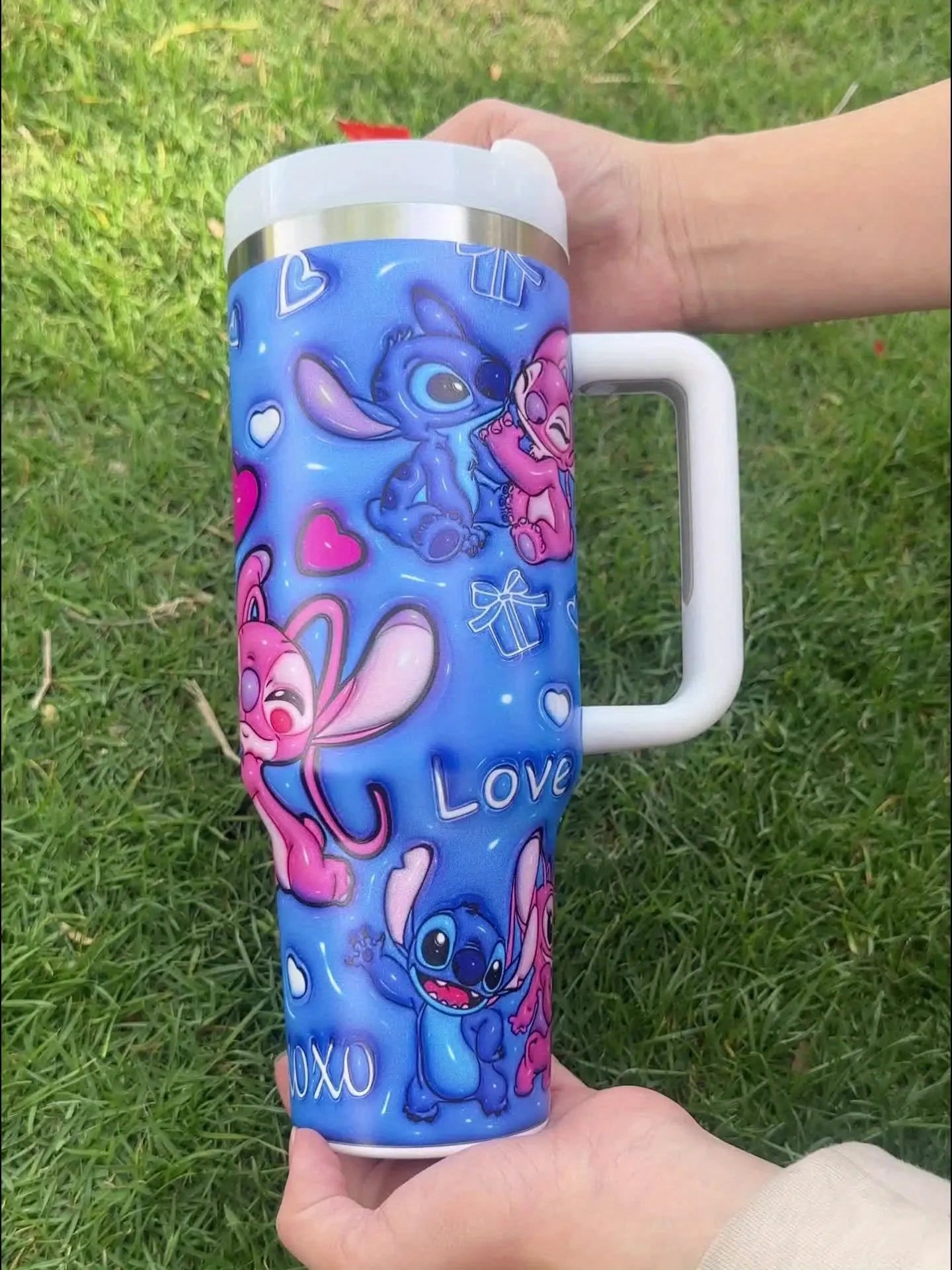 Gourde d'Eau Stitch et Angel 40oz (Disney)