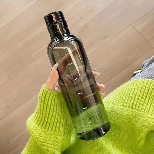Gourde graduée heure 500ml (Noire)
