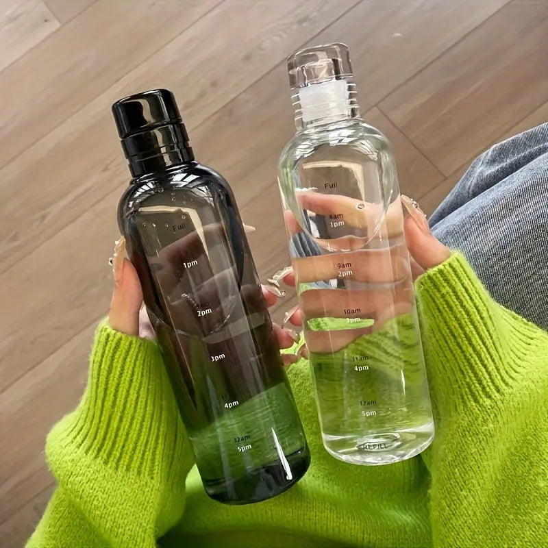 Gourde graduée heure 500ml (Noire)