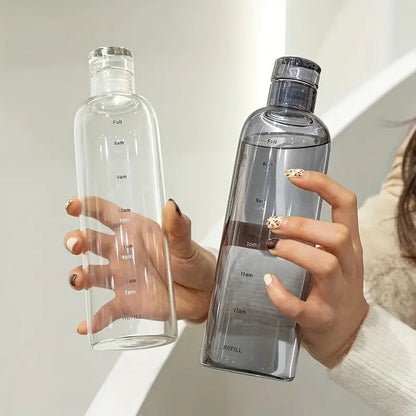 Gourde graduée heure 500ml (Noire)