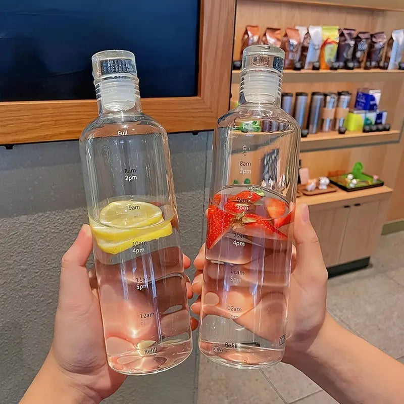 Gourde graduée heure 500ml (Noire)