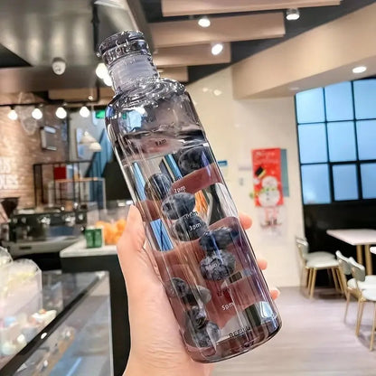 Gourde graduée heure 500ml (Noire)