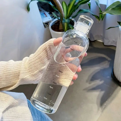 Gourde graduée heure 500ml (Noire)