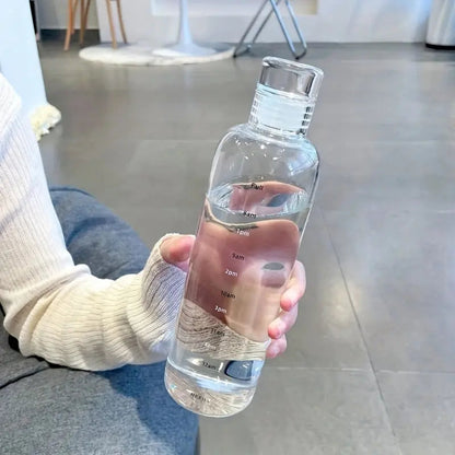 Gourde graduée heure 500ml (Noire)