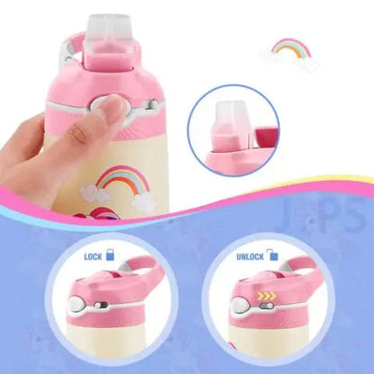 Gourde Isotherme Licorne Paille