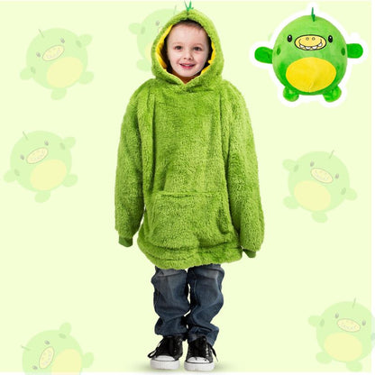 Sweat Plaid Enfant Animal Vert