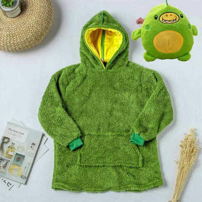 Sweat Plaid Enfant Animal Vert