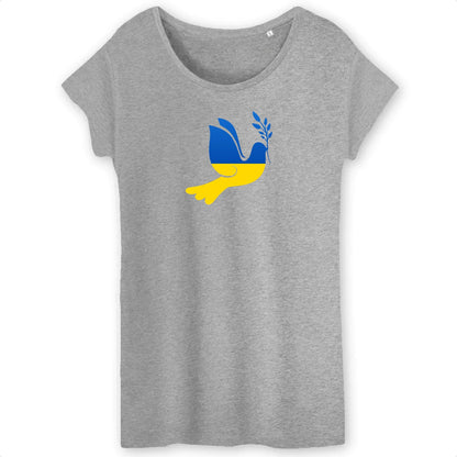 T shirt Femme Ukraine Colombe de la Paix