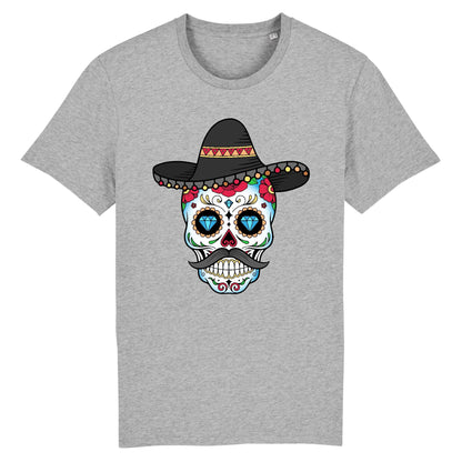 T shirt tete de mort mexicaine cow-boy