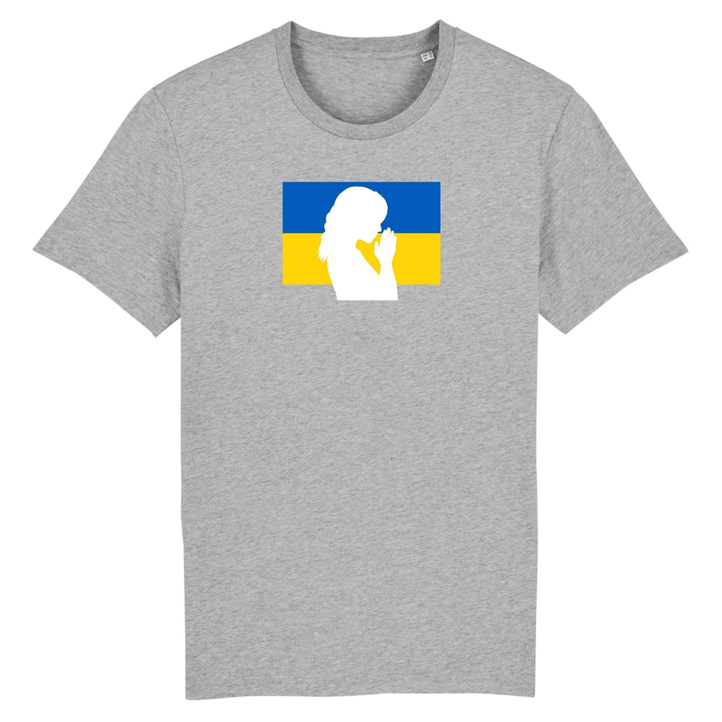 T shirt Unisex Ukraine Silhouette de Femme en Prière