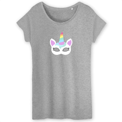 T shirt Femme Licorne masque