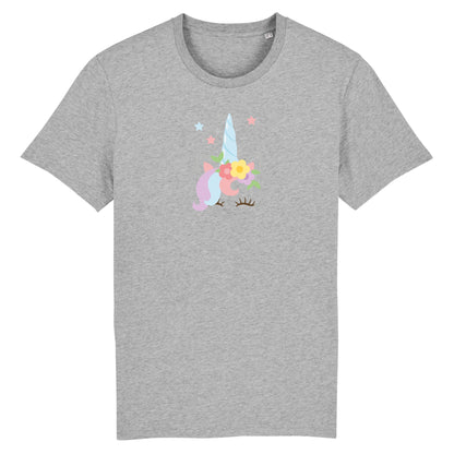 T shirt Unisex Licorne avec fleurs