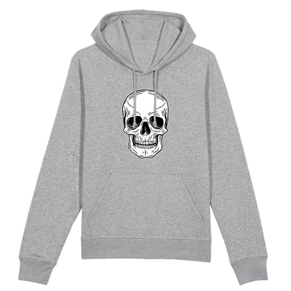 Sweat à capuche Tête de Mort Blanche