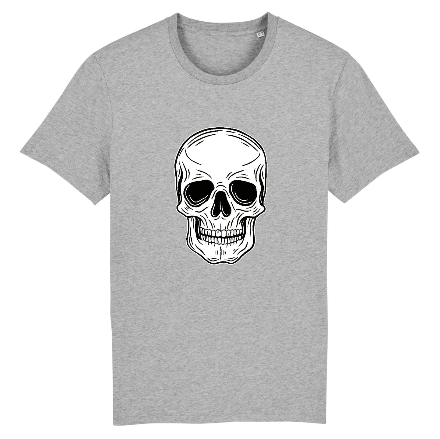 T shirt Unisex Tête de Mort Blanche