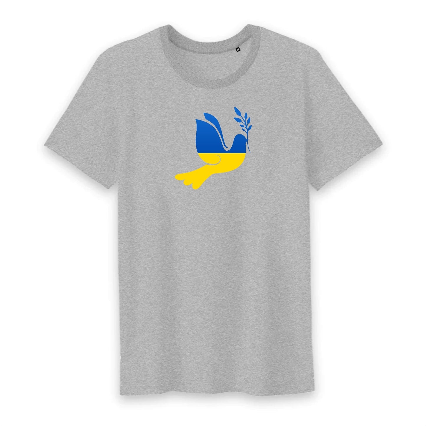 T shirt homme col rond Ukraine Colombe de la Paix