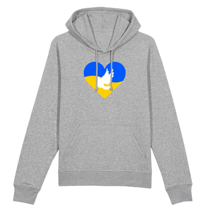 Sweat à capuche Ukraine Coeur Colombe