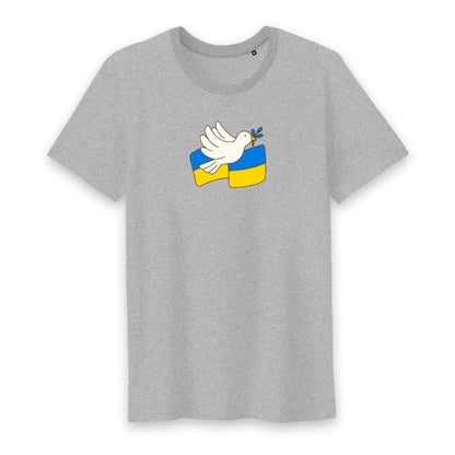 T shirt homme col rond Ukraine appel à la paix