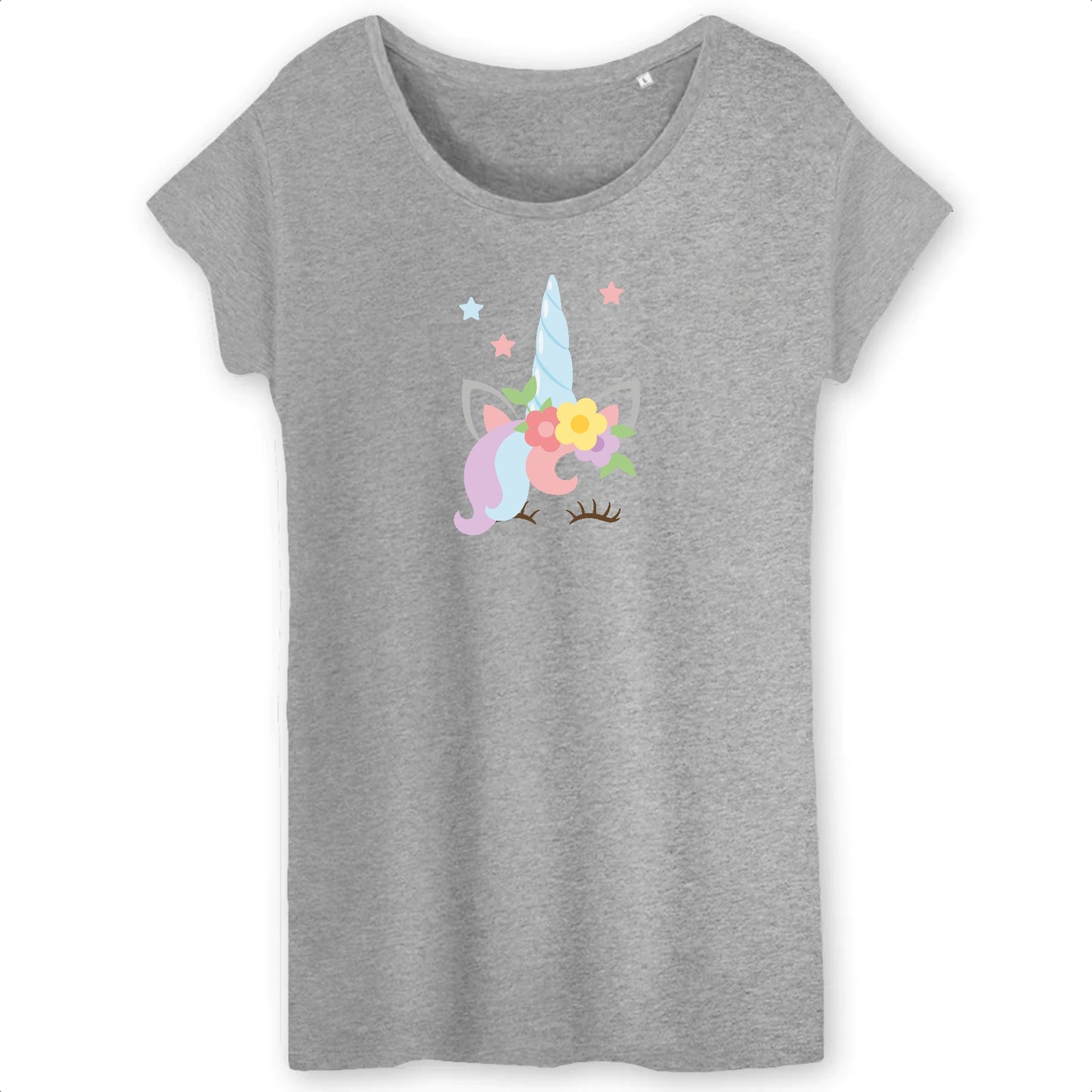 T shirt Femme Licorne avec fleurs