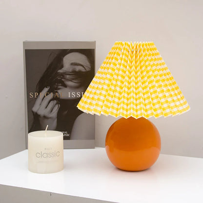 Lampe de Chevet Vintage Plissé en Céramique