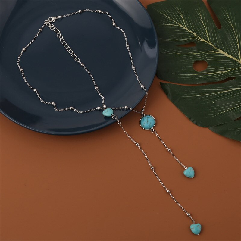 Collier de Dos Bleu