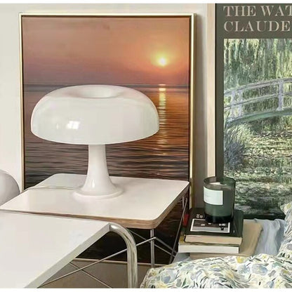 Lampe de chevet Vintage Design Champignon Blanche