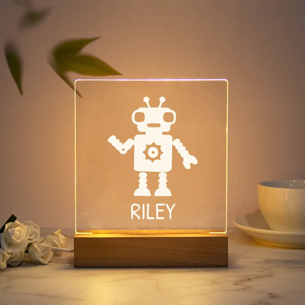 Lampe de Chevet Personnalisée Robot LED