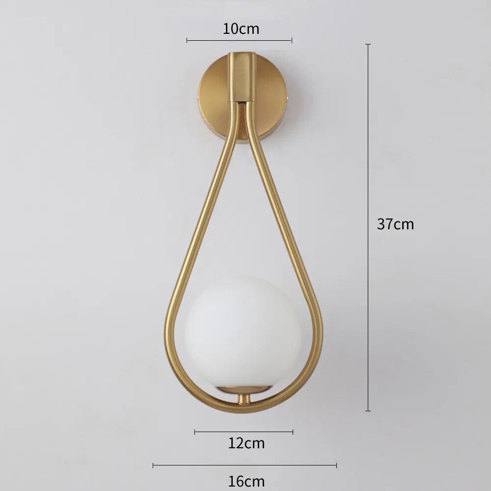 Lampe de chevet Murale goutte d'eau Design