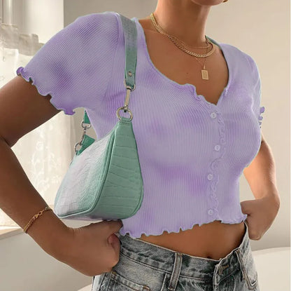 Crop ribbed top