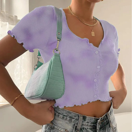 Crop ribbed top