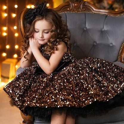 Robe Princesse Cérémonie Dorée