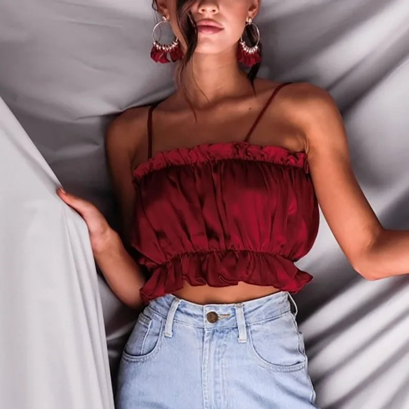 Crop top bordeaux