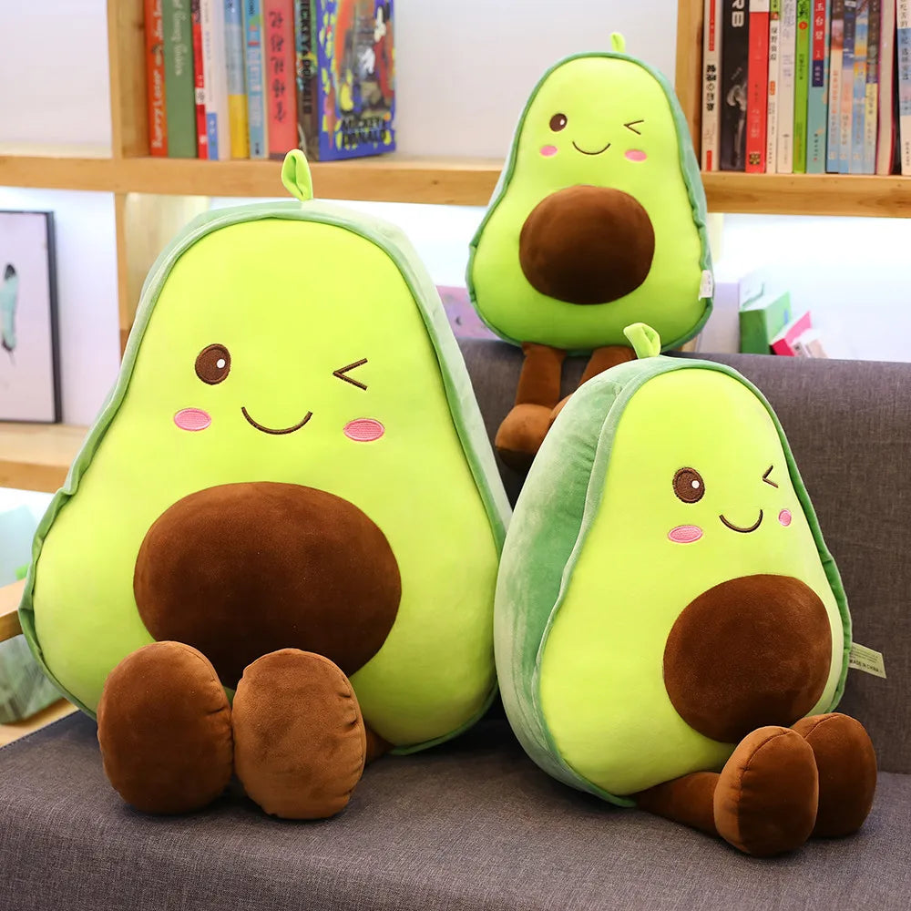 Coussin peluche avocat