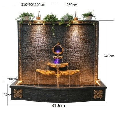 Mur d'Eau Fontaine d'Intérieur