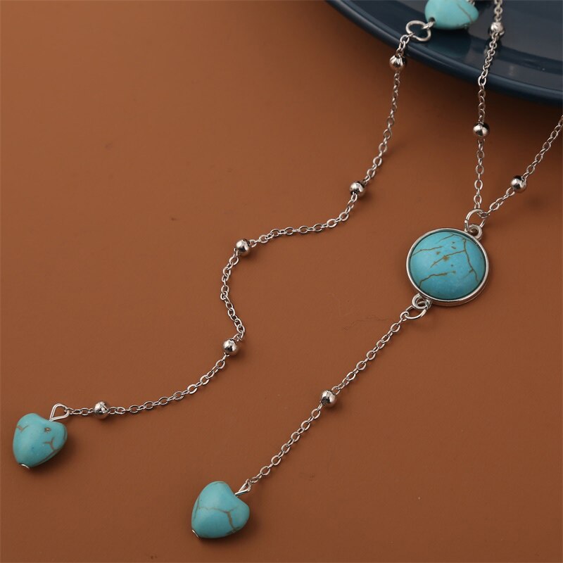 Collier de Dos Bleu