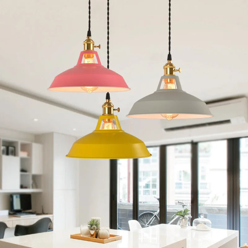 Lampe de Chevet Suspendue Rétro Colorée