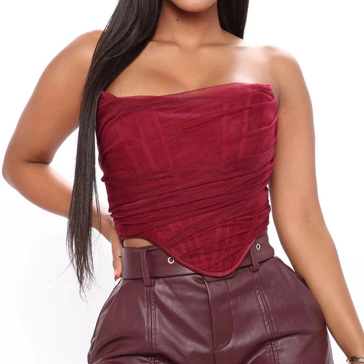 Womens bustier crop tops