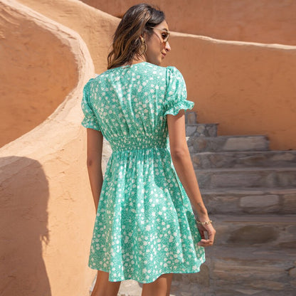 Robe Princesse Verte Fleuri