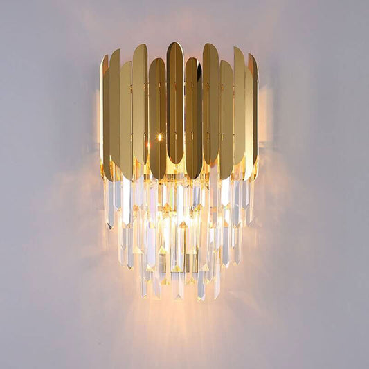 Applique Murale Élégante en Acier Inoxydable et Verre – Lampe Moderne pour Votre Intérieur