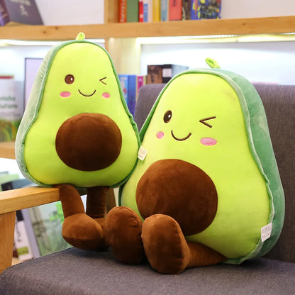 Coussin peluche avocat