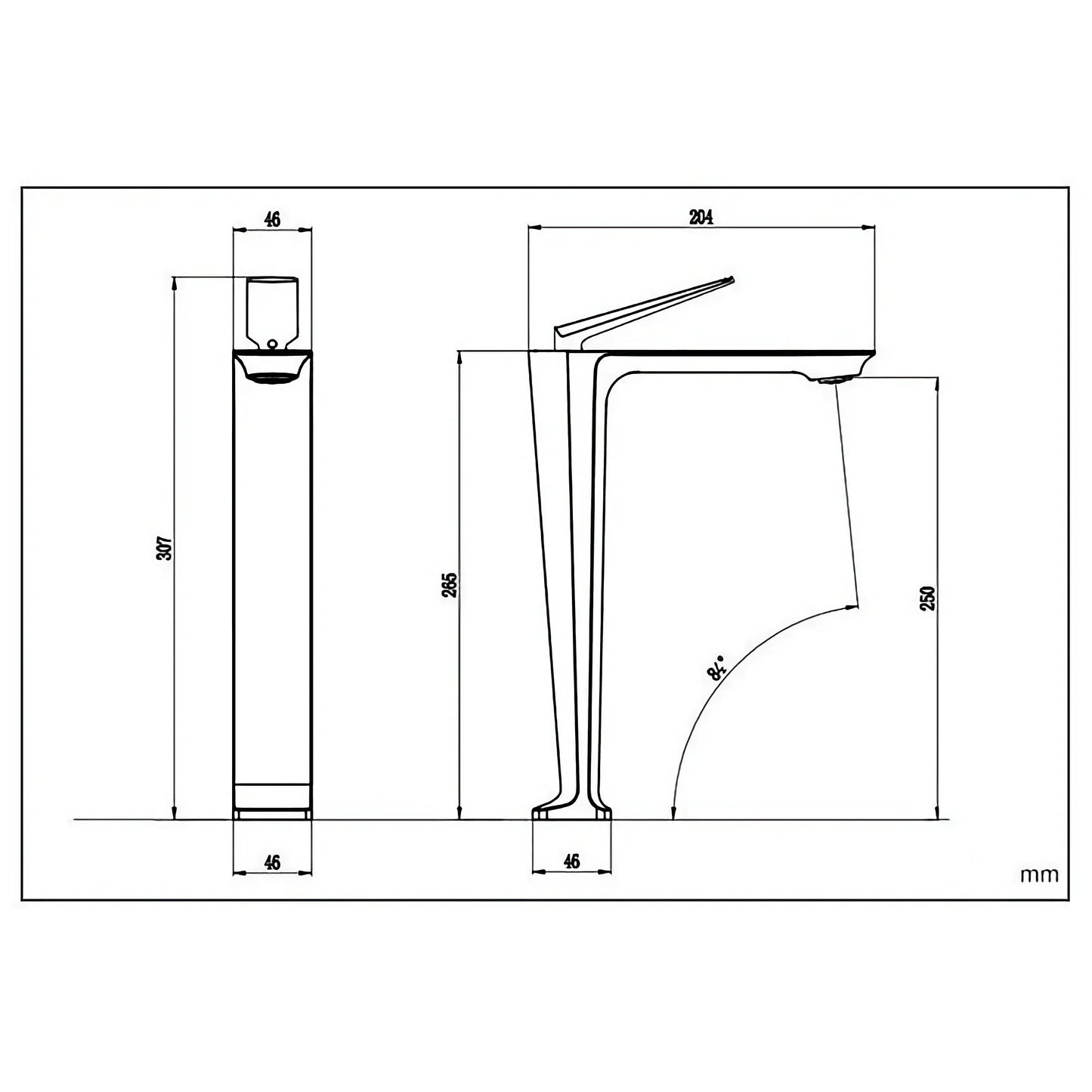 Robinet Haut pour Vasque Design Moderne