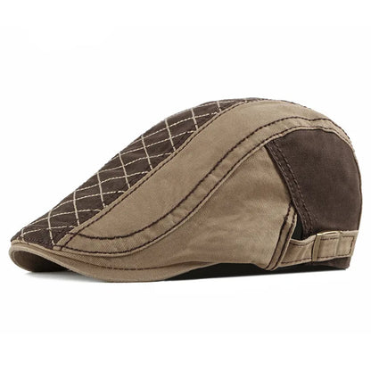 Béret Homme Bicolore en Coton avec Surpiqûres - Duality