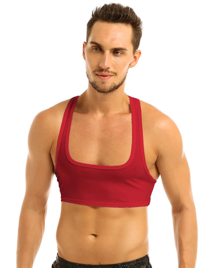 Crop top homme sport