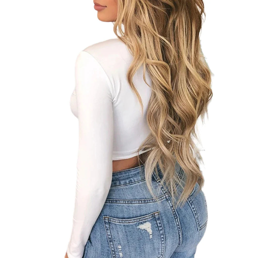 Crop top col v