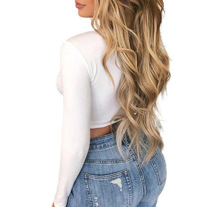 Crop top col v