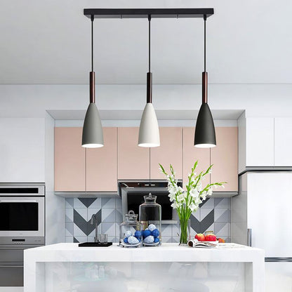 Suspension Scandinave Moderne à 3 Lumières – Design Contemporain avec Corps en Aluminium et Longueur Câble Ajustable