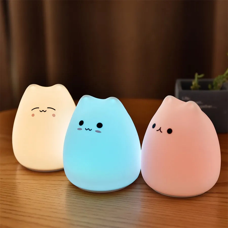 Lampe de chevet Chat Mignon Tactile pour Enfants