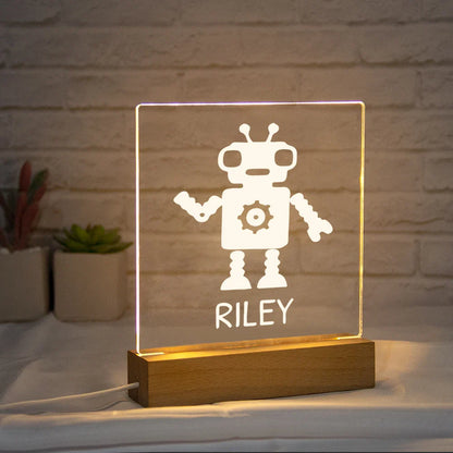 Lampe de Chevet Personnalisée Robot LED