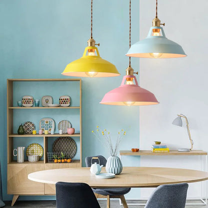 Lampe de Chevet Suspendue Rétro Colorée