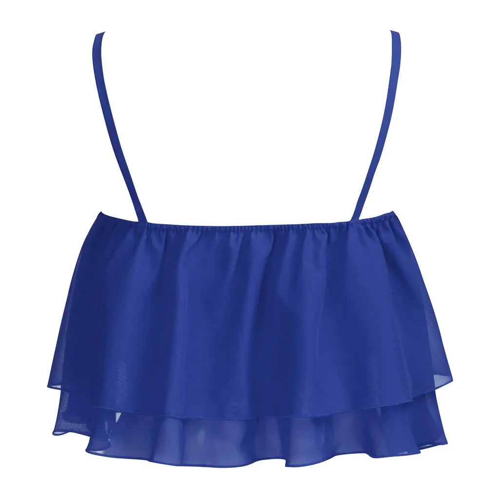 Crop top bleu roi