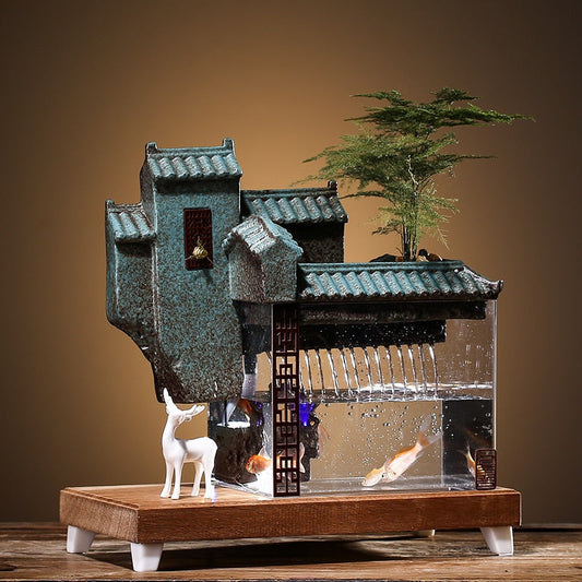 Fontaine Faite avec un Aquarium